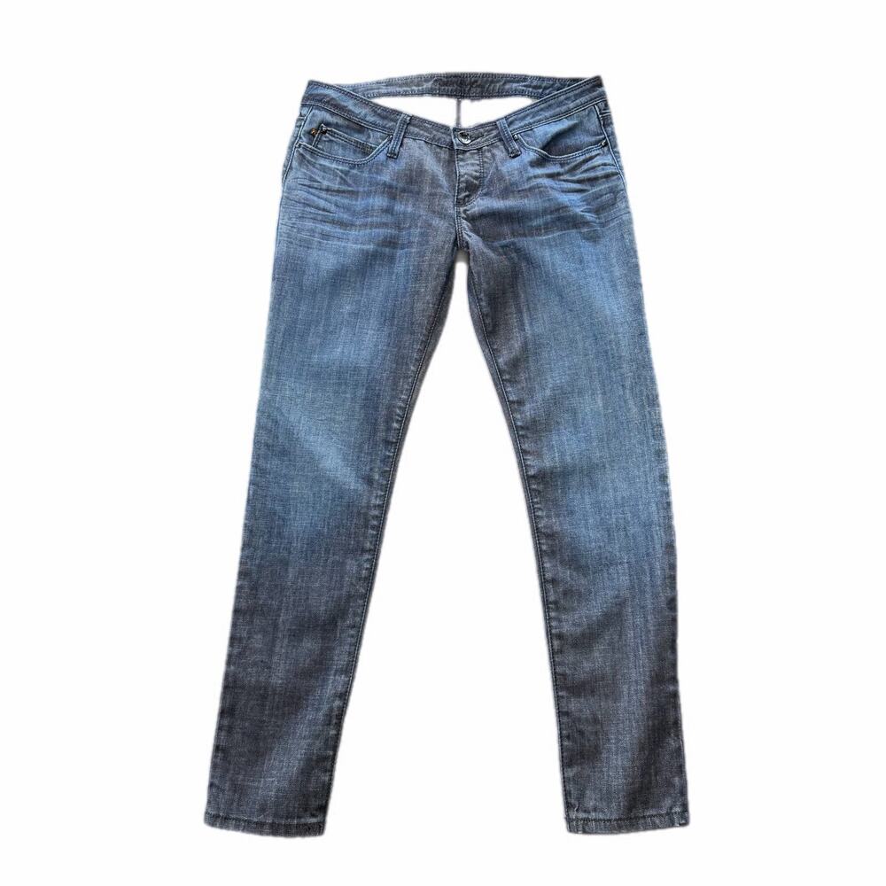 Rivet de Cru NEW Luisa Straight Skinny Leg Dark Wash Denim Low Rise Basic Jeans